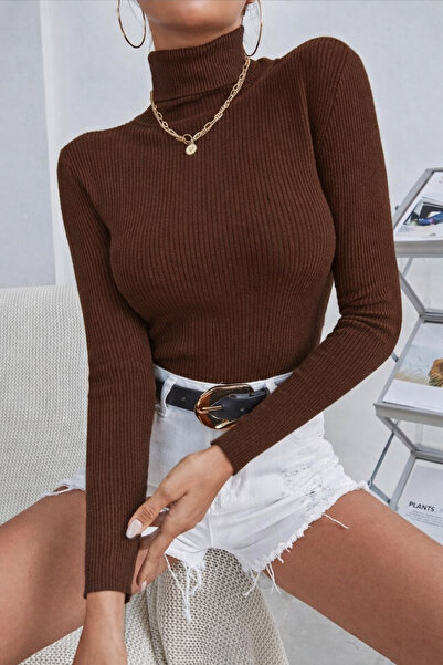 ÖZ PAMUK Pulover tricotat cu guler înalt, de sezon