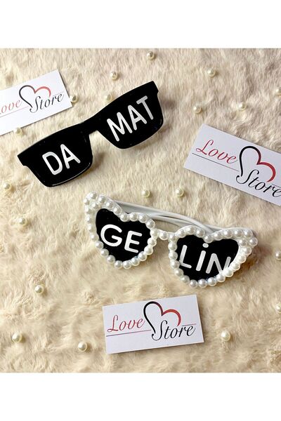LoveStore Gelin Damat Gözlük Özel Tasarım Bride Groom Gözlük After Gözlük Yaz...