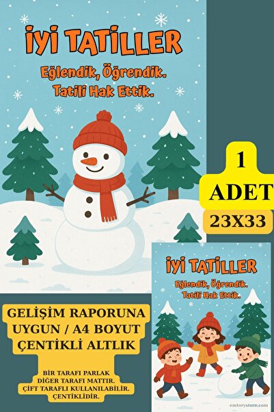 Emtory Gift 1 Adet | Gelişim Raporu | Kış Konsept Kardan Adam ve Sömestr Hedi...