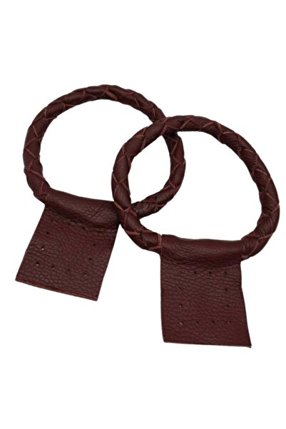 angel çanta aksesuar Real Leather 13 cm Nova Round Model Claret Red Color Dou...