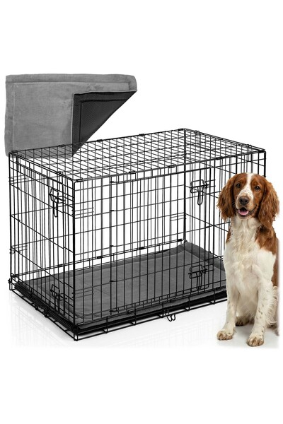 Other Metalowa klatka kennelowa dla psa + legowsko 91 x 57 x 62 cm PH-201