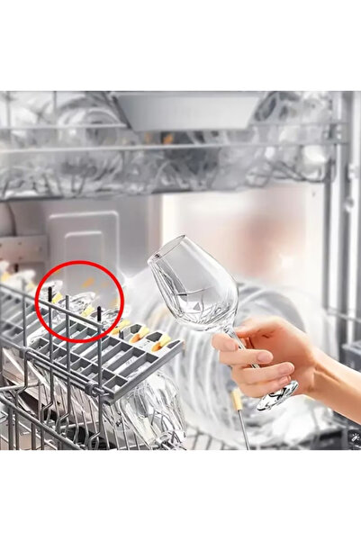 50 Adet Siyah Bulaşık Makinesi Paslanmaz Koruyucu Kapaklar Tüm Bulaşık Makinesi Modelleriyle Uyumlu
