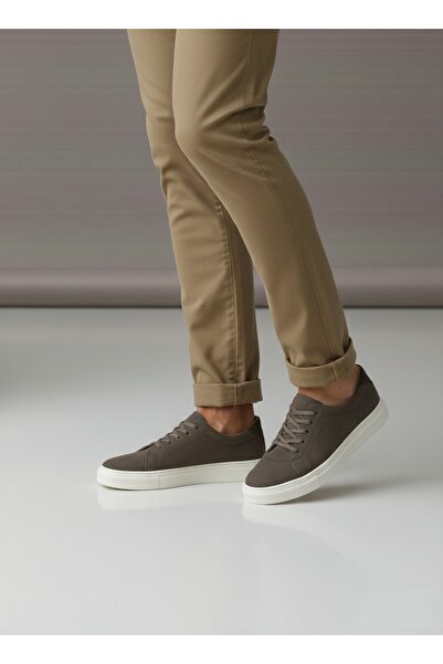 rocassi ΑΝΔΡΙΚΑ Γνήσιο Δέρμα Σουέτ Αθλητικά Παπούτσια Μπεζ