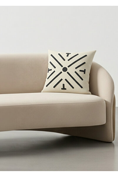 Destiva Home Colorful Geometric Punch Embroidered Decorative Throw Pillow Cov...