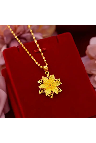 REKS Işıltılı Altın Çiçek Kolye – Zarif, Şık ve Anlamlı Hediye Seçeneği Sevgi...
