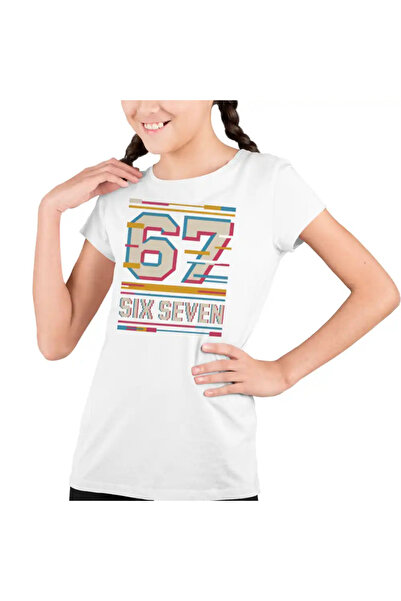 OEM Tricou Copii Fete Six Seven Effect Glitch 67