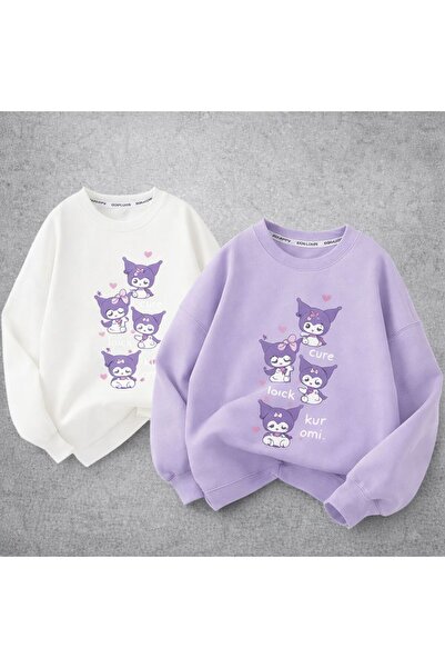 Kids Çocuk 2'li Kuromi Baskılı Sweatshirt