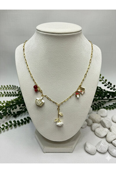 Betüştakıevi Special Design Figured Chain Necklace -Gold