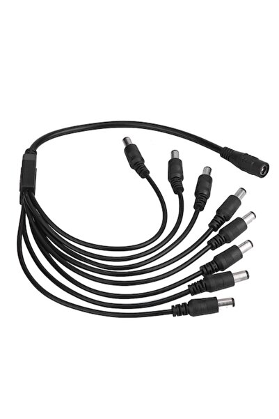 Dalip Baby DC Power Cable 2.1mm Female to 8 DC Male, 30 cm, Black