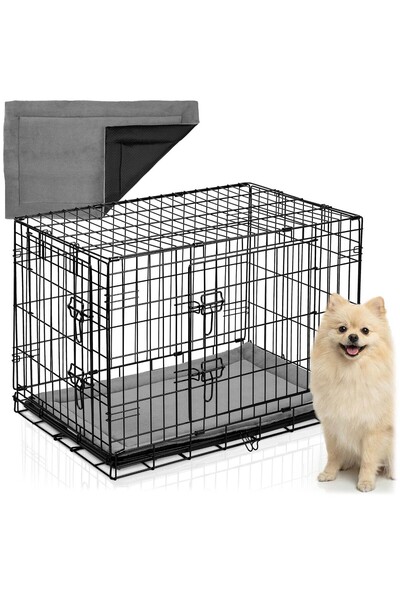 Other Metalowa klatka kennelowa dla psa + legowisko 75 x 45 x 54 cm PH-200