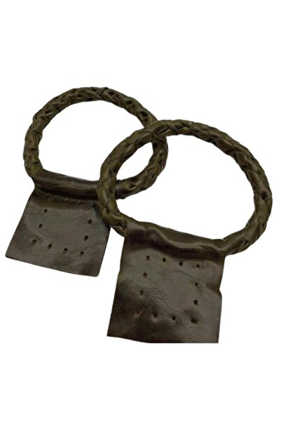 angel çanta aksesuar Real Leather 13 cm Nova Round Model Khaki Green Color Double Bag Handle