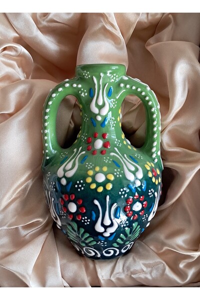Artiser Mini Çini Amfora, Handmade Amphora, مزهرية أمفورا سيراميك تركية يدوية...
