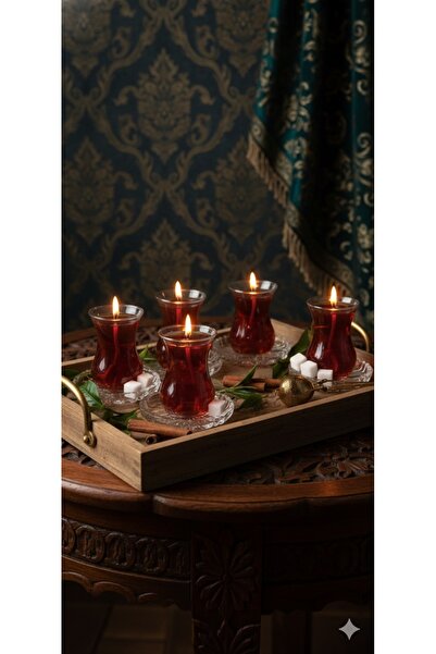 MUMANOR CANDLE Çay Bardağı Görünümlü El Yapımı Jel Mum – Otantik Hediyelik De...