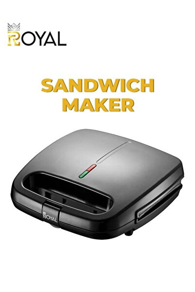 Royal Appliances Electric Sandwich Maker 2 Slice, Non-Stick Grill Plates, Rea...