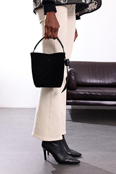 5in1Canpolat Black Como Suede Puppy Bag 7979