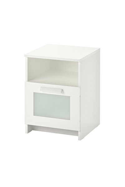 AZOZ MERCHLY Bedside table, white, 39 x 41 cm