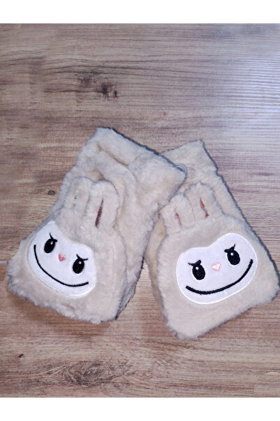 FuryaTedarik Dečije Pliš rukavice sa figurom medvedića - Mekane teksture zims...