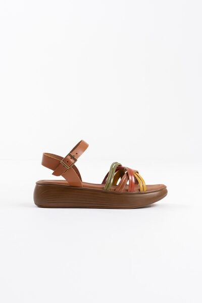 aczagul butik Bera Multicolored Genuine Leather Sandals