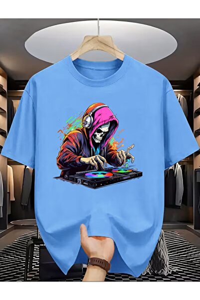 oneagılyazı Crew Neck T-Shirt Short Sleeve Dj Print