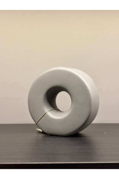 Nun Studio مزهرية ديكور هندسية حديثة بلون غير لامع (فردية - شكل دائري)