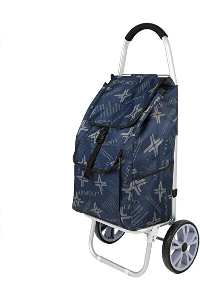 Generic Portable Shopping Cart with Wheels | Stylish Foldable Grocery Bag & Trolley for Easy Travel