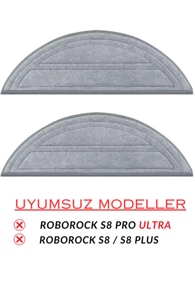Ozemtek Roborock S8 Pro (Not Ultra) Compatible 2 Pcs Microfiber Mop Cloth Replacement Set