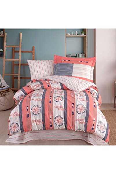 MarDyHome Single Poplin Duvet Cover Set Marin Salmon