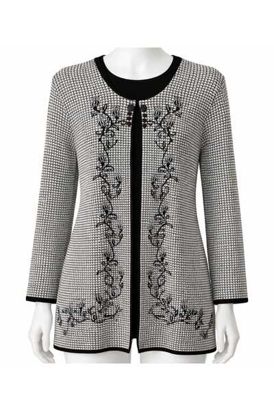 Butik Plus Size Mother Knitwear 2-Piece Jacket Blouse Set