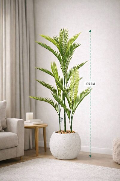 CENTRHOME Areca tree with three branches, 125 cm long, in a round pot