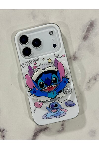 HYPERSOFT Iphone 13 (6.1 inç) Uyumlu Stant Olabilen Popsocketli Desenli Slım ...