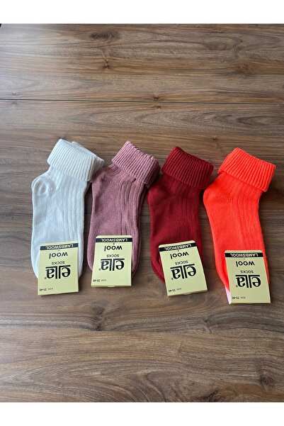 Nexa Doğaltaş 4Th Thick Winter Wool Curled Women's Socks