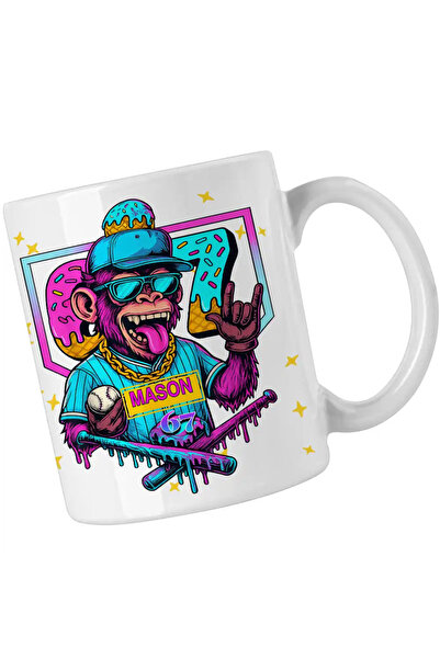 OEM Six Seven Baseball Monkey 67 Meme Mug