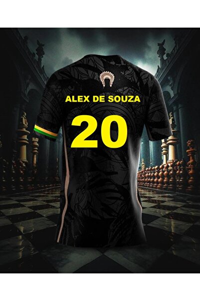 Lion Spor Brazil Special Patterned Black Jersey Women's T-Shirt Alex De Souza 20