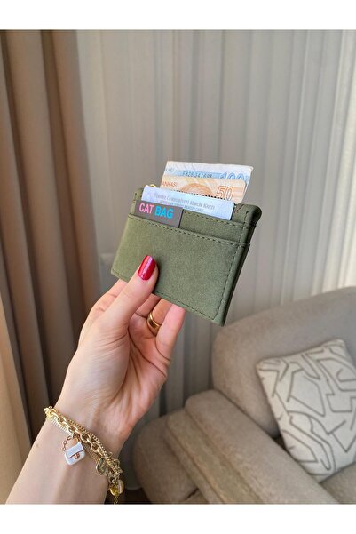 ÇANTA Cat Bag Women's Suede Zippered Wallet