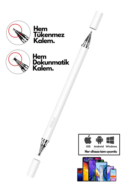 Teknopad 2İn1 Dokunmatik Kalem Tüm Cihazlara Uyumlu Tablet Telefon Için Çizim...