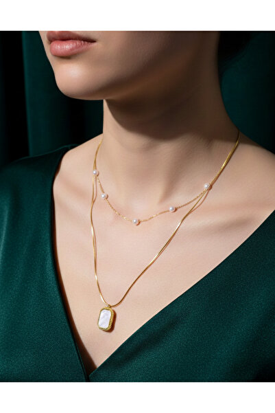 stainless steell Kararmaz Çelik Gold Kaplama Birleşik İkili Katmanlı İnci ve ...