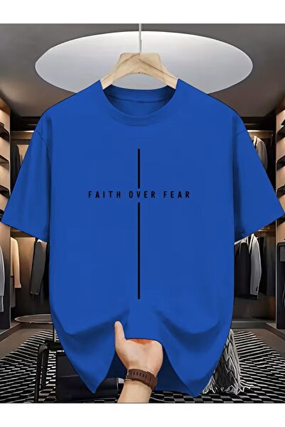 oneagılyazı Faith over Fear Graphic Tee for Men