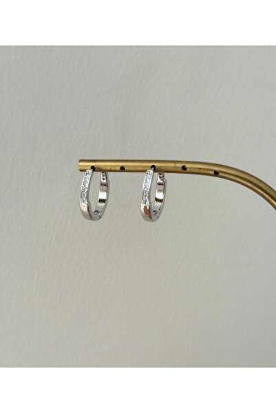 XUPING JEWELRY Special Series Mini Stone Xp Silver Hoop Earrings