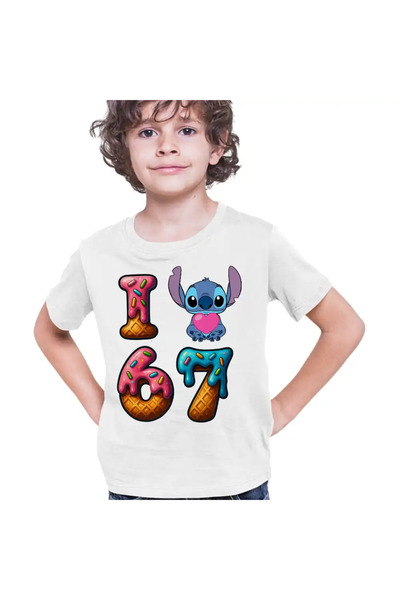 OEM Tricou Copii Baieti Six Seven Love Stitch Ciocolata Valentines Day 67