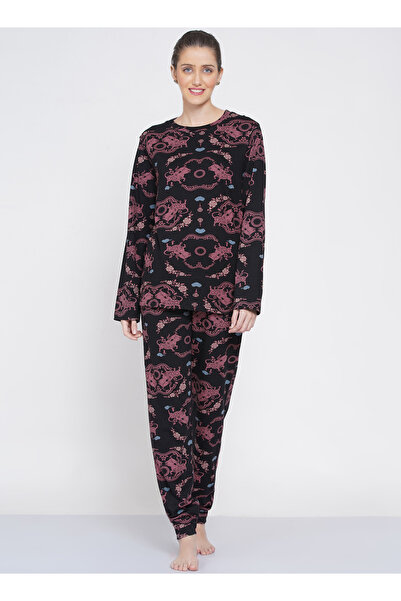 LAUREN SMITH Women's Pajama Set Long Sleeve Top with pants 2 Piece Sleepwear ...