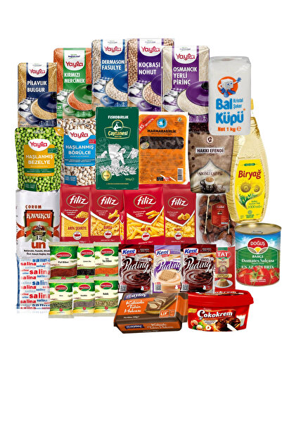 Yayla Ramazan kolisi erzak paketi kumanya yardım kolisi eko32 parça ürün