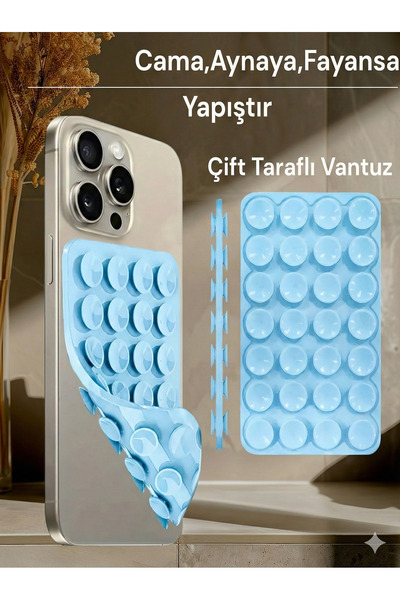 Case collection Slikon Çift Taraflı Vantuz Telefon Tutucu Vakum,Cama Yapışan ...