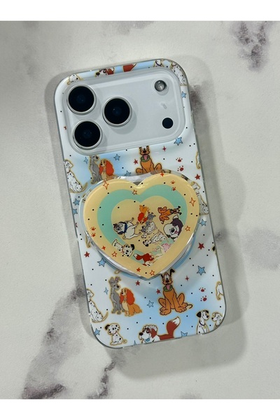 HYPERSOFT Iphone 16 (6.1 inç) Uyumlu Stant Olabilen Popsocketli Desenli Slım ...