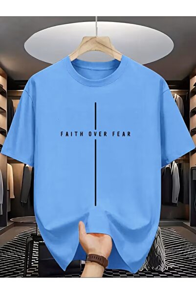 oneagılyazı Faith over Fear Graphic Tee for Men