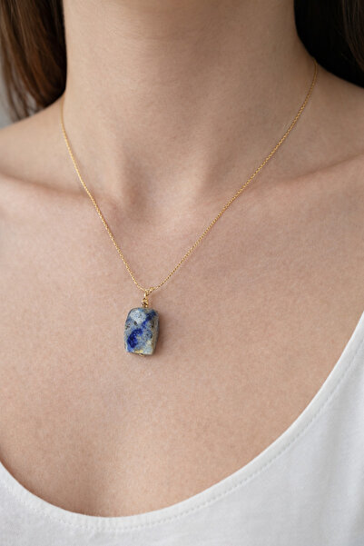 isikaccessories Lapis Lazuli Stone Gold Necklace