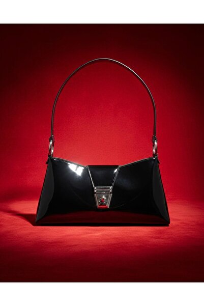 Bleebe Siyah Rugan Kadın El Çantası