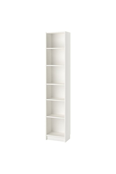 AZOZ MERCHLY Bookcase, white, 40 x 28 x 202 cm