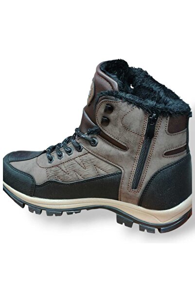 PAPUCUMUN DÜNYASI Fur-Lined, Non-Slip Sole, Zippered and Lace-Up Boots (36-44)