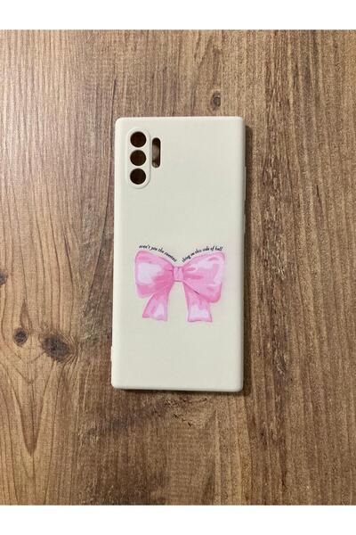 Newon Samsung Galaxy Note 10 Plus Ribbon/Bow Printed Inside Velvet Silicone P...