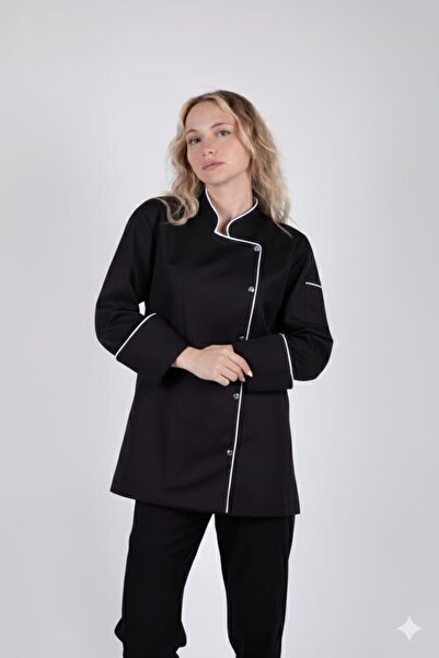 ACAR İŞ TEX Ženska crna kuharska jakna